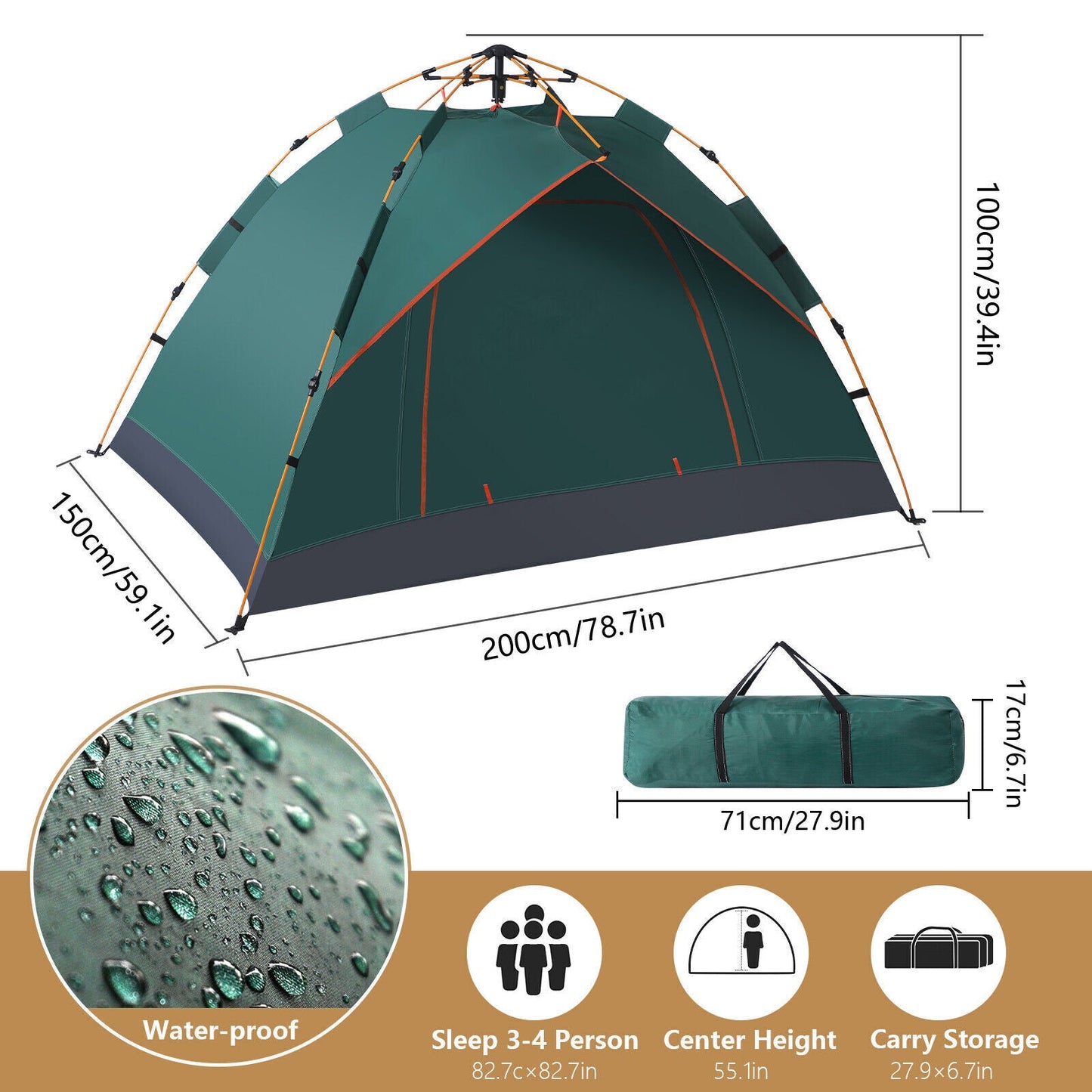 Instant Pop Up Camping Tent